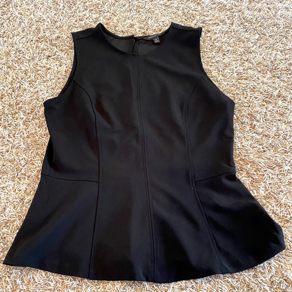 Blk BR Peplum Tank